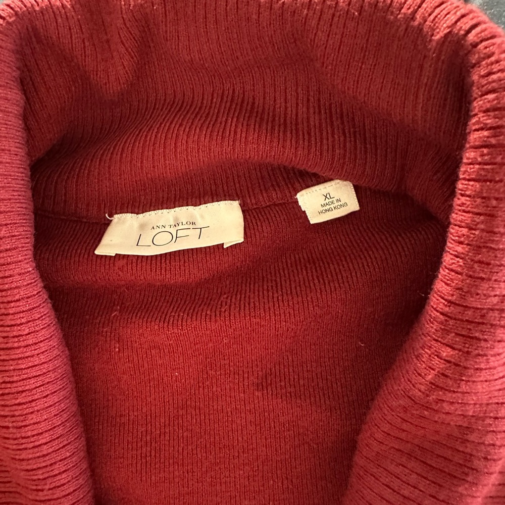 Burgundy bolero sweater from Loft, size XL - Picture 3 of 4